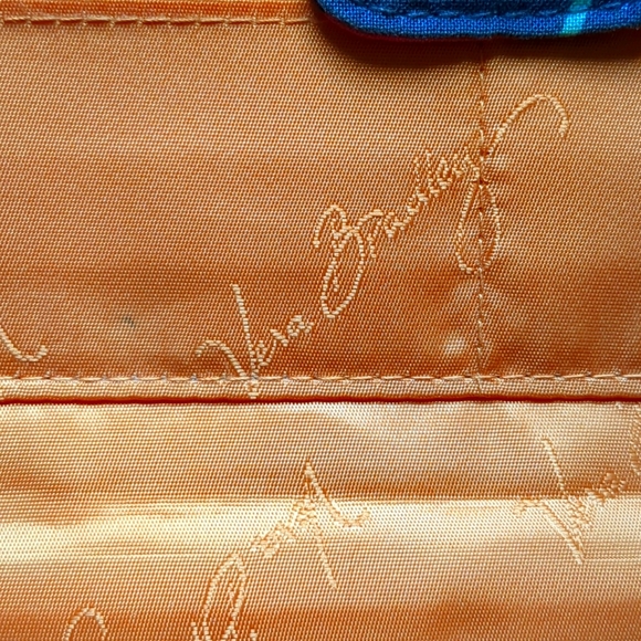 Vera Bradley bifold wallet, floral with orange lining - Picture 7 of 7